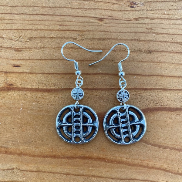 Ostern Pewter Button Earrings from Norway