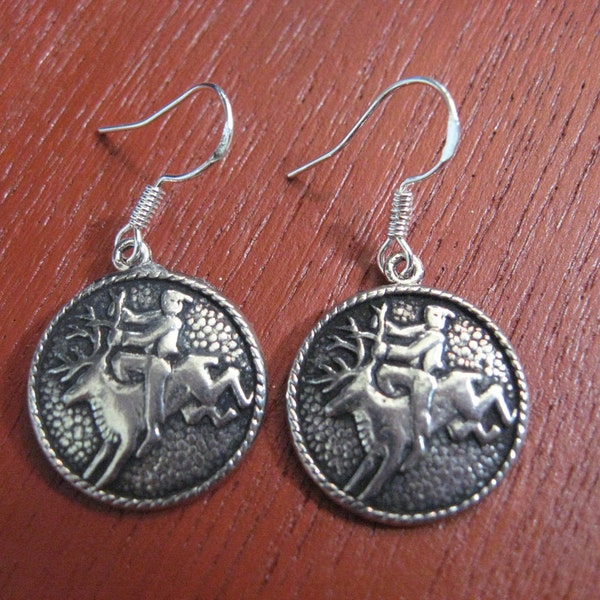 Peer Gynt Pewter Button Earrings from Norway