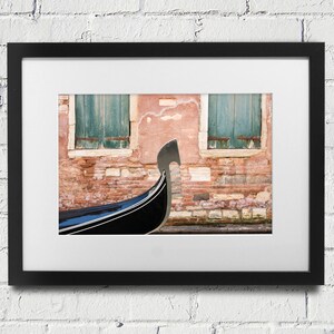 Italy Venice  Gondola Photograph Colorful Print