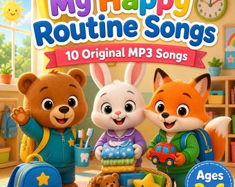 My Happy Routine Songs | 10 Preschool Learning MP3 Songs