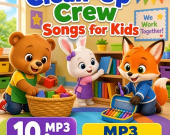 Clean-Up Crew Songs for Kids | 10 MP3 Preschool Clean Up Songs