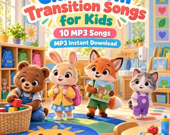 Classroom Transition Songs for Kids | 10 Preschool Routine Songs | Circle Time, Clean Up, Line Up & Goodbye