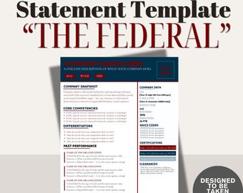 Sjabloon federale capaciteitsverklaring | Leveranciersprofiel kleine bedrijven (digitale download)