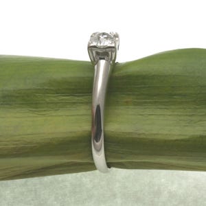 Vintage 14k Weißgold Diamant Bergleute Schliff Solitär 0,28 Karat Nachlass Verlobungsring Bild 3