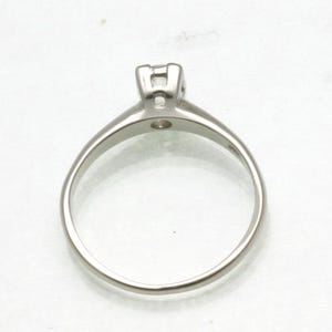 Vintage 14k Weißgold Diamant Bergleute Schliff Solitär 0,28 Karat Nachlass Verlobungsring Bild 4