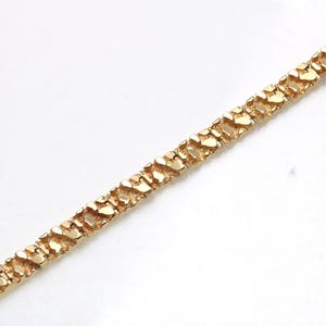 Vintage 14k yellow gold nugget Men's bracelet 8" Estate