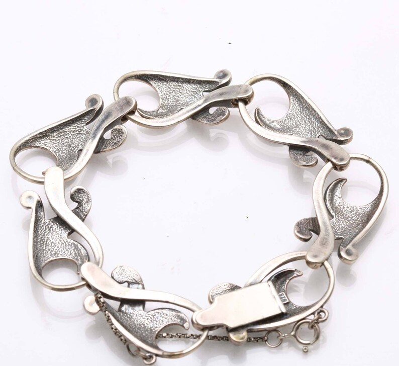 Vintage 925 Vine Bracelet Oxidized Sterling Silver Estate Wide Etsy