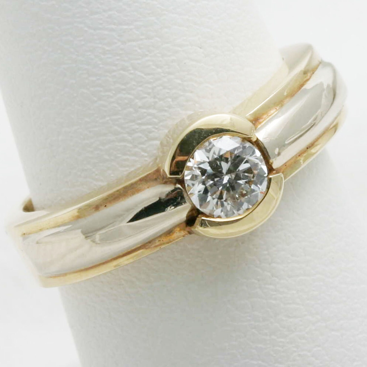 Handmade Diamond Engagement Ring 1/2 carat Round Cut 14k gold Etsy