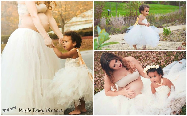 Ivory Tutu Skirt Maternity Photo Shoot Tulle Tutu Skirt Maternity Tutu Women/'s Tulle Skirt Floor Length Tulle Skirt Maternity Pictures