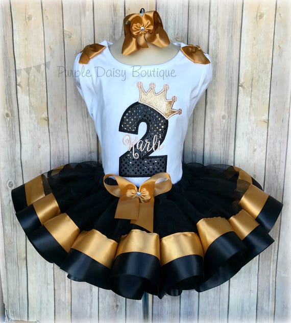 black and gold tutu for baby