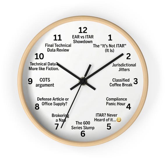 Always Time for a Crisis in the World of ITAR Wall Clock