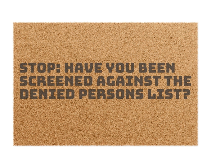 Export Compliance Nerd Doormat | Funny Legal Office Mat