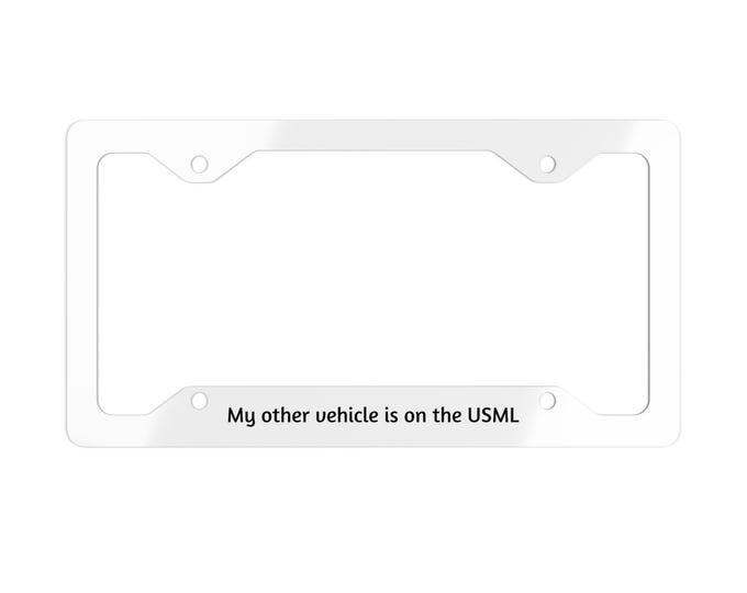 My other vehicle is on the USML Metal License Plate Frame | Military Export List