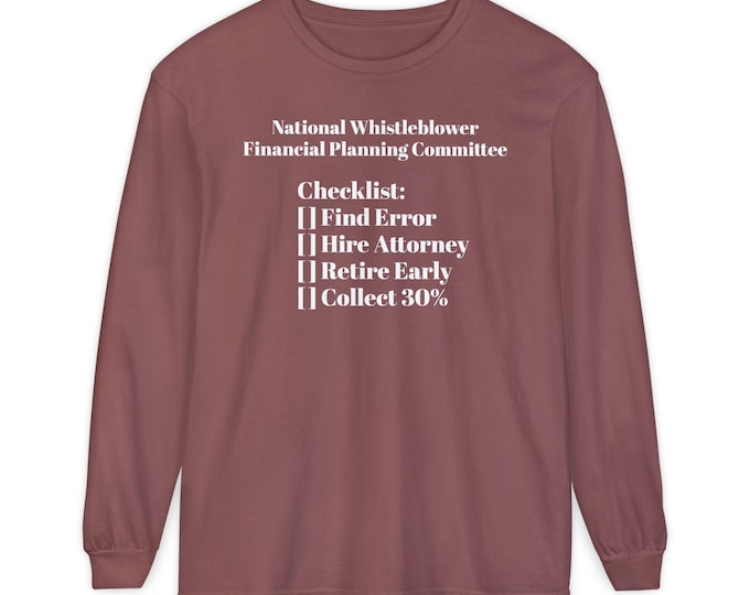 Whistleblower Tribute Tongue-in-Cheek Long Sleeve T-Shirt | Whistleblower Design