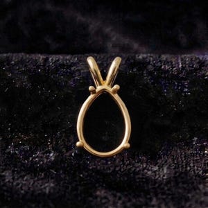 925 Sterling Silber Birne semi Fassung Pr-gekerbt 7 x 5 mm auf 18 x 13 mm für facettierte birnenförmige Steine