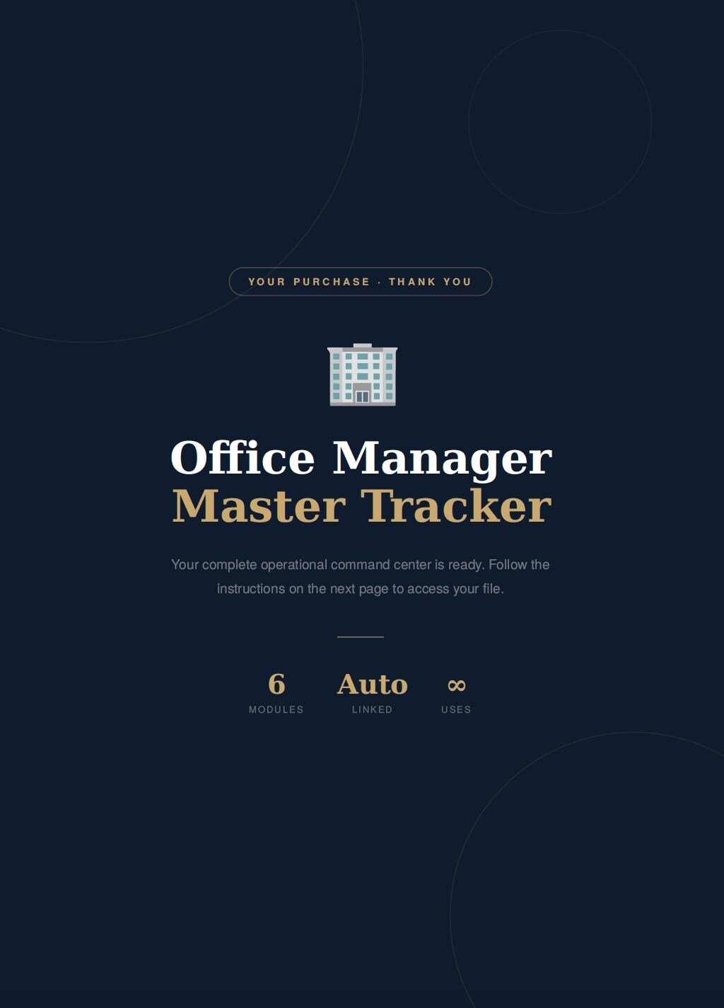 Office Tracker Design Office Manager Master Tracker | Google Sheets Template | Budget ...