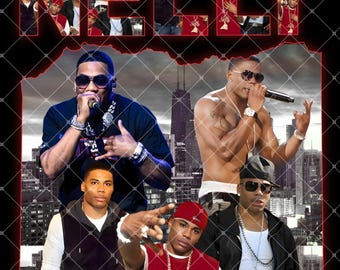 NELLY T-Shirt PNG Design, Bootleg Tee, sofortiger Download und fertig zum Drucken (digitaler Download)