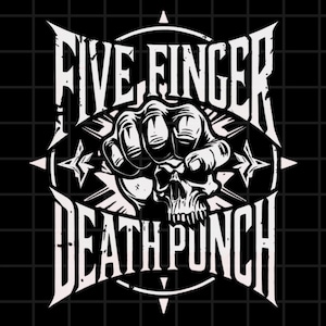 Immagine PNG del tour dei Five Finger Death Punch, design per la maglietta del concerto (download digitale)