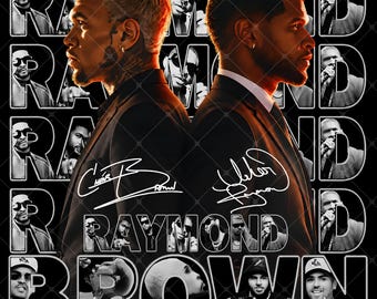 Raymond & Brown Tour 2026, Usher x Chris Brown Tshirt Design PNG (Digitaler Download)