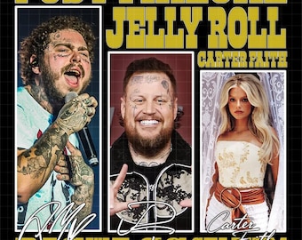 Post Malone Jelly Roll Tour T-Shirt PNG Design, Bootleg Tee, (Instant Download)