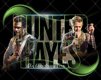 Hunter Hayes Tour PNG Design, das Ever Green Tour Konzert T-Shirt (Digitaler Download)