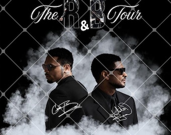 Raymond & Brown Tour 2026, Usher x Chris Brown Tshirt Design PNG (Digitaler Download)