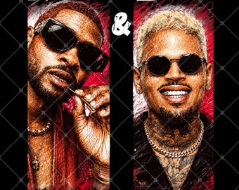 Raymond & Brown Tour 2026, Usher x Chris Brown Tshirt Design PNG (Digitaler Download)