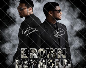 Raymond & Brown Tour 2026, Usher x Chris Brown T-Shirt Design PNG-Datei (Instant Download)