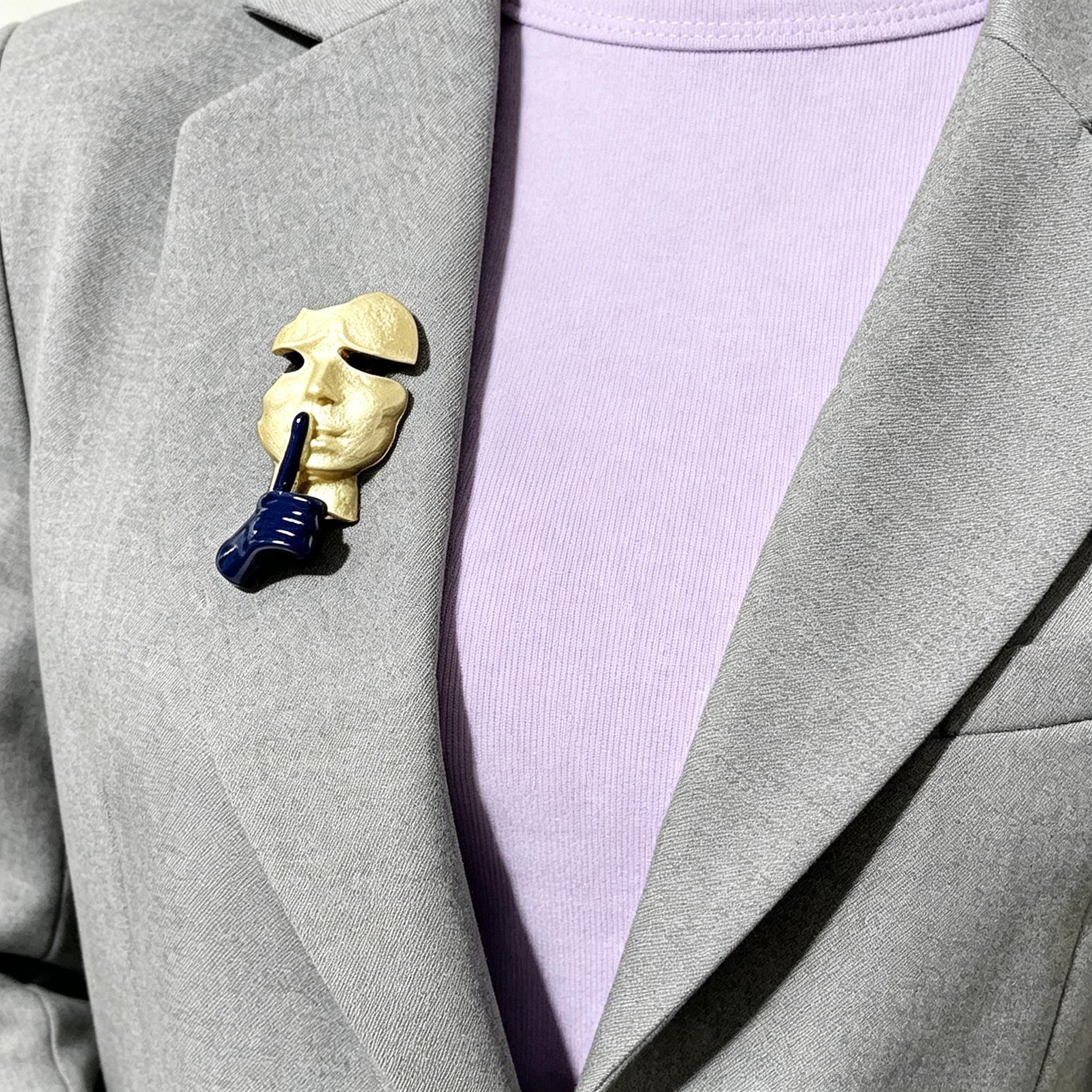 Modern Face Brooch - Etsy