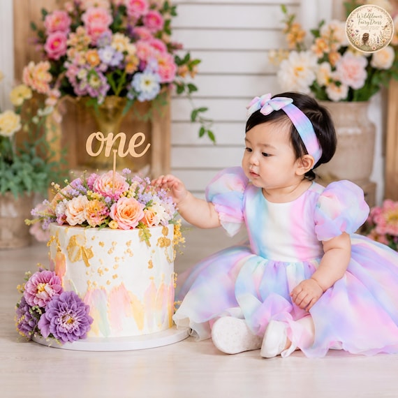 pastel birthday dress Rainbow Dress, Princess Dress, Toddler Birthday Outfit, Girls Party Dress, Cake Smash What stick-on bra works cat:Back In Stock Baby dress have for all your size:2
