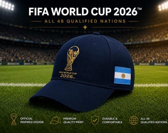 2026 World Cup Hat, Soccer Fan Dad Hat, adjustable cap, Game Day Cap.