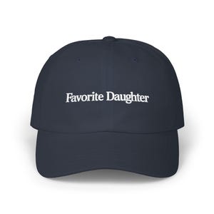 Favorite Daughter Embroidered Dad Hat | Trendy Womens Baseball Cap | Cute Gift for Daughter | Adjustable Cotton Hat | Pink & Light Blue image 5