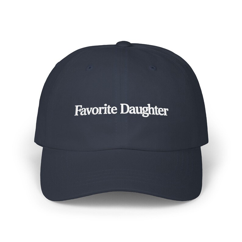 Favorite Daughter Embroidered Dad Hat | Trendy Womens Baseball Cap | Cute Gift for Daughter | Adjustable Cotton Hat | Pink & Light Blue image 5