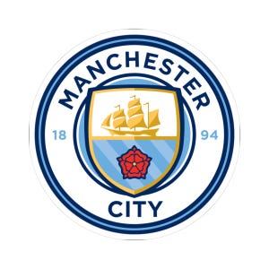 Pegatina con el logo del Manchester City / Pegatina de vinilo troquelada
