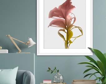 Framed Canvas Wall Art Print Watercolor Botanical, Floral, Nature Flowers Painting, Colorful Decor Bright Giclee Living Room Fine Art Paper.