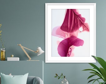 Paper Print Wall Art Watercolor Giclee Botanical, Floral, Nature Flowers Painting, Colorful Decor, Bright Illustration Living Room Fine Art