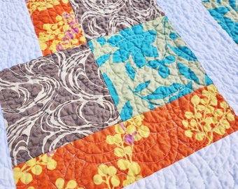 Modern Lap/Stroller Quilt, Turning Blocks