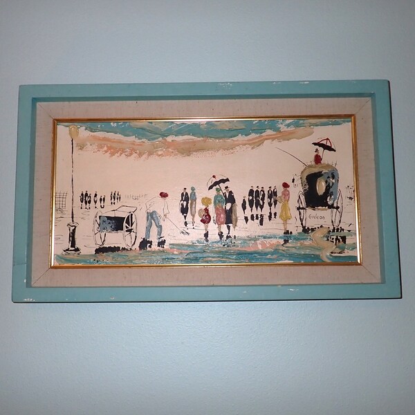 Mid Century Impasto Painting By Elmo Gideon