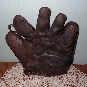 Antique Baseball Glove By Goldsmith