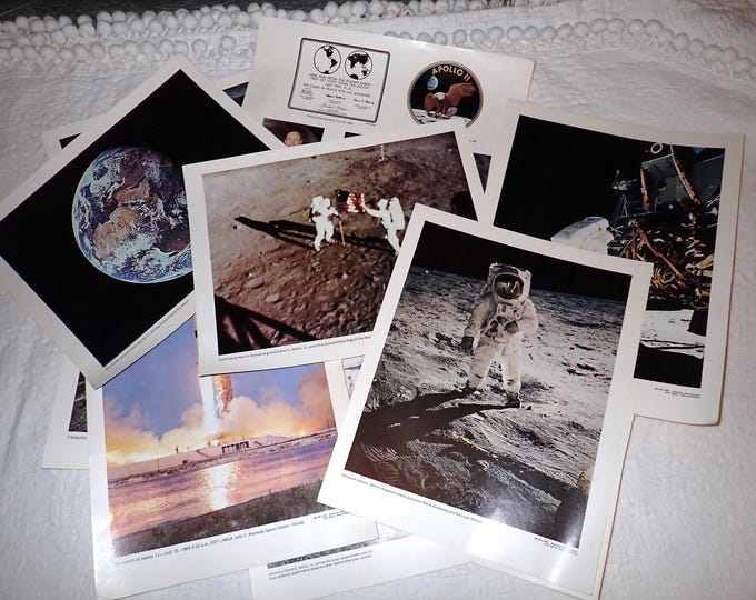Apollo 11 Moon Landing Photo Prints-set of 12 - Etsy