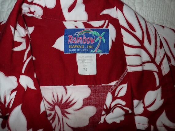 Hawaiian Shirt Rainbow Label Made In Hawaii - image 3