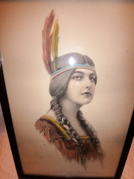 COLORIZED ON BOTH SIDES COLORIZED 2000 NATIVE AMERICAN $