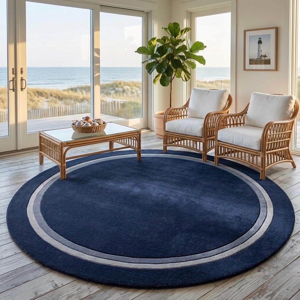 Circular Blue Rugs - Etsy