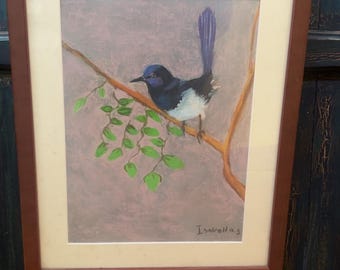 Bird pastel artwork