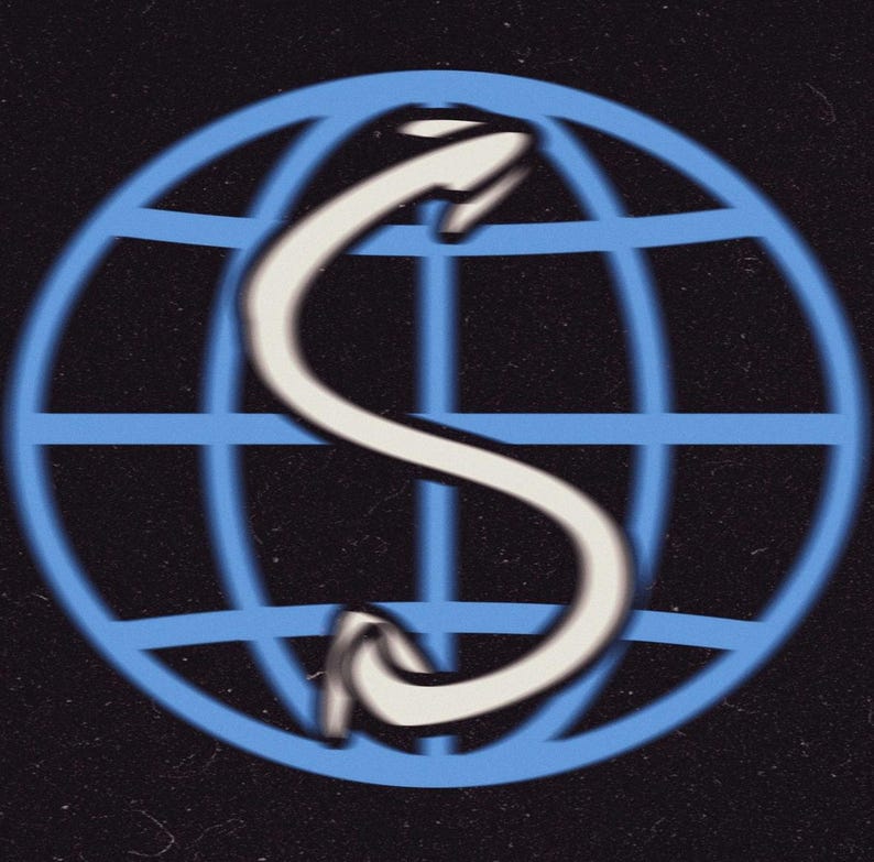 Puede incluir: Un logotipo gr&aacute;fico que presenta un icono de globo terr&aacute;queo azul claro con l&iacute;neas de cuadr&iacute;cula horizontales y verticales. Superpuesta en el centro del globo hay una letra S estilizada de color blanco hueso con forma de cinta.