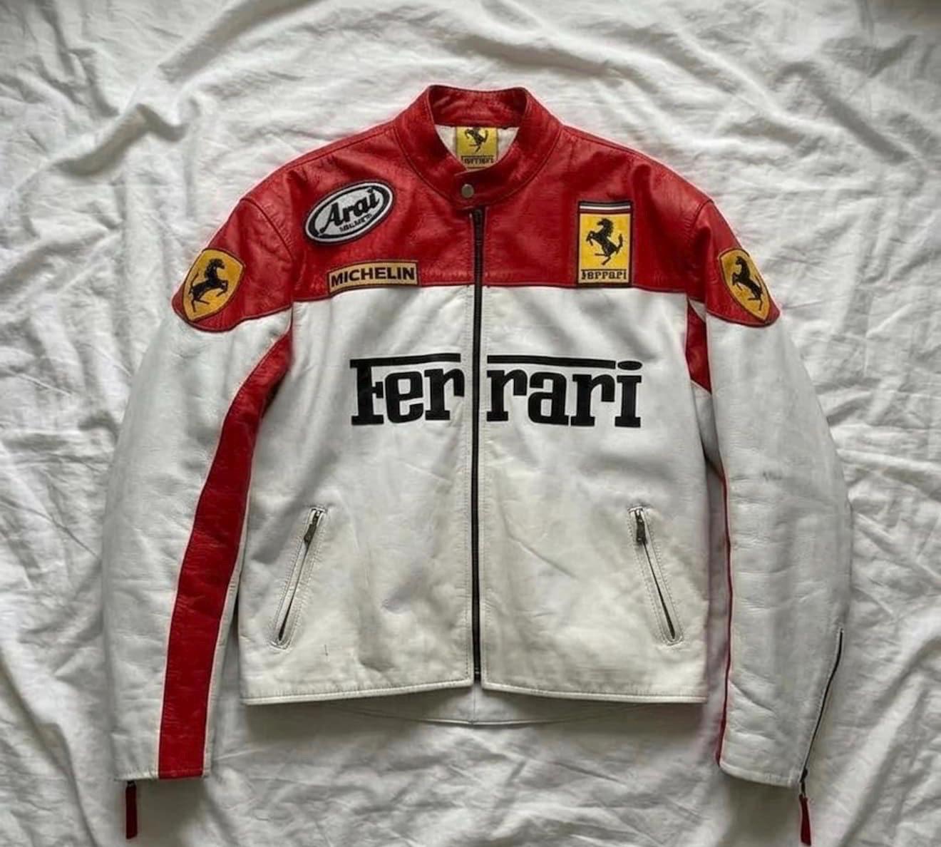 Leather ferrari jacket - Etsy 日本