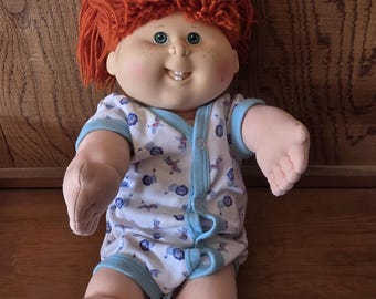Rare Vintage 1999 Cabbage Patch Doll Kids First Edition Red Hair Green Eyes