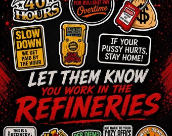Refinery workers sticker pack (12)