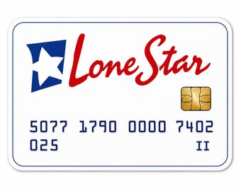 Lone Star credit card skin (Small chip)