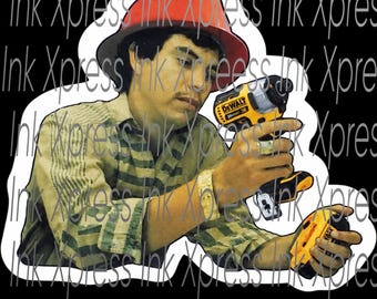 Funny Chalino Drill hardhat sticker